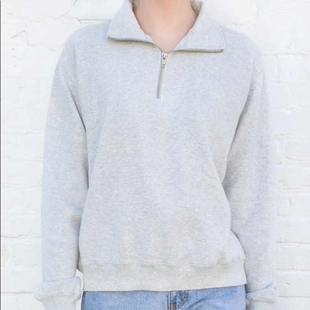 Brandy Melville thermal half zip sweatshirt
